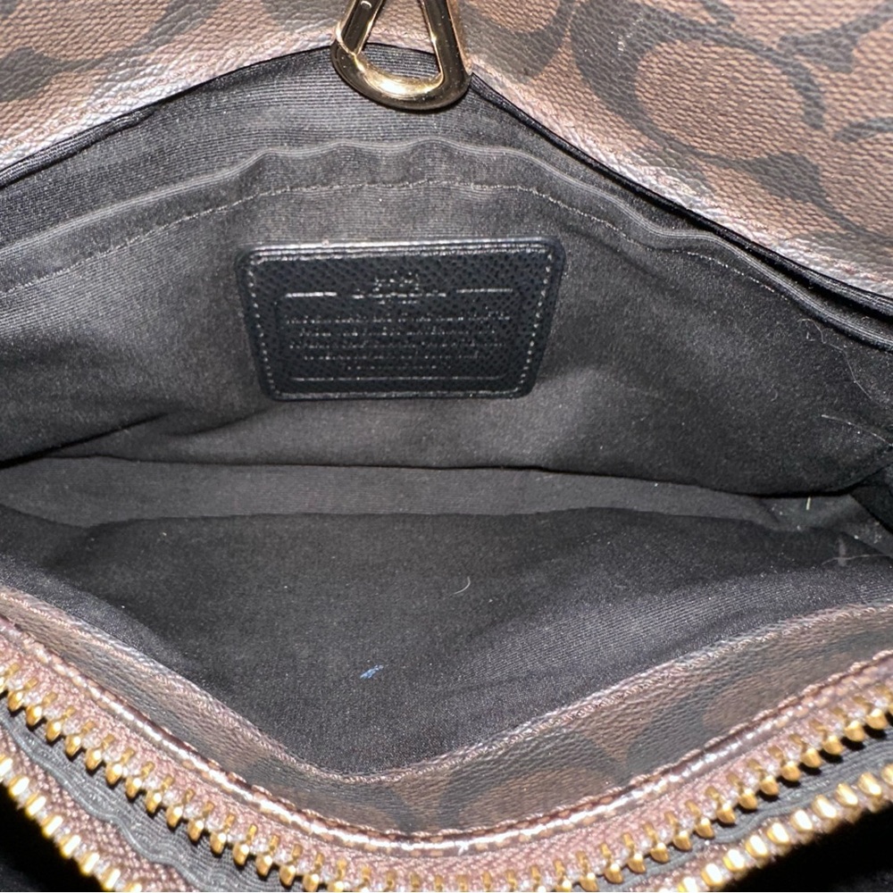 Coach Margot Carryall Satchel Bag Brown Black - Picture 10 of 13